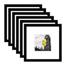 8x8 Picture Frame Set of 6, Display Pictures 4x4 with Mat or 8x8 Without Mat,...