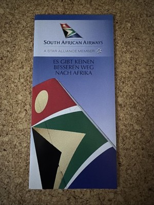 South African Airways SAA Brochure c.2012 Munich Frankfurt Business Class