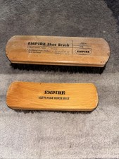 Vintage Empire Shoe Brush Shoeshine Hardware brush USA Horsehair Lot Of 2