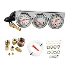 3 in 1 Triple Gauge Kit, Gauge Set Automotive, Car Meter Auto Gauge, Temp