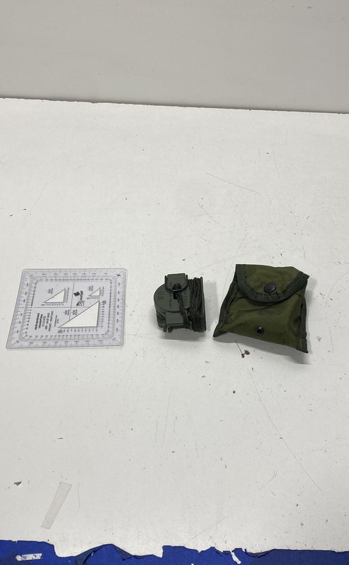 Cammenga US Military Lensatic Compass NSN 6605-01-196-6971 With Pouch Protractor