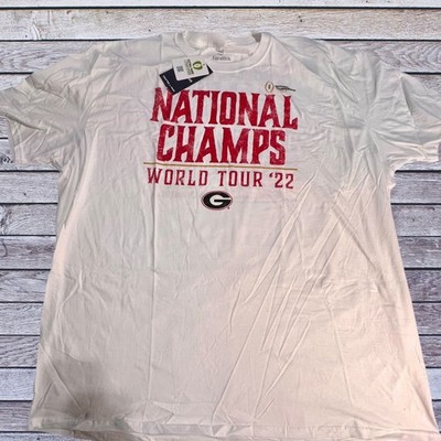 Fanatics 3XL Georgia Bulldogs T-Shirt Mens White NEW 2022 National Champs Tour