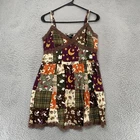 Thorn & Fable Y2K Dress Womens XL Patchwork Celestial Mushroom Lace Mini Boho
