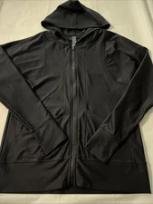 RBX Active M Black Athletic Zip Up Running Jacket with Pockets