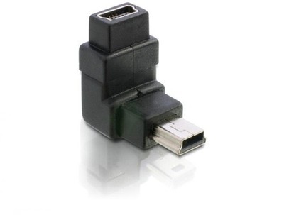 Mini USB 2.0 Typ B Winkeladapter 90° Buchse - Stecker Adapter abgewinkelt