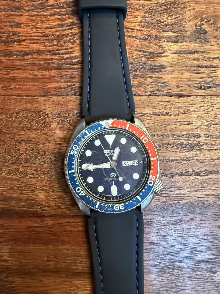 Vintage 1978 Seiko 7548-700F Quartz Pepsi 150m Diver Watch Working - Image 3 of 4