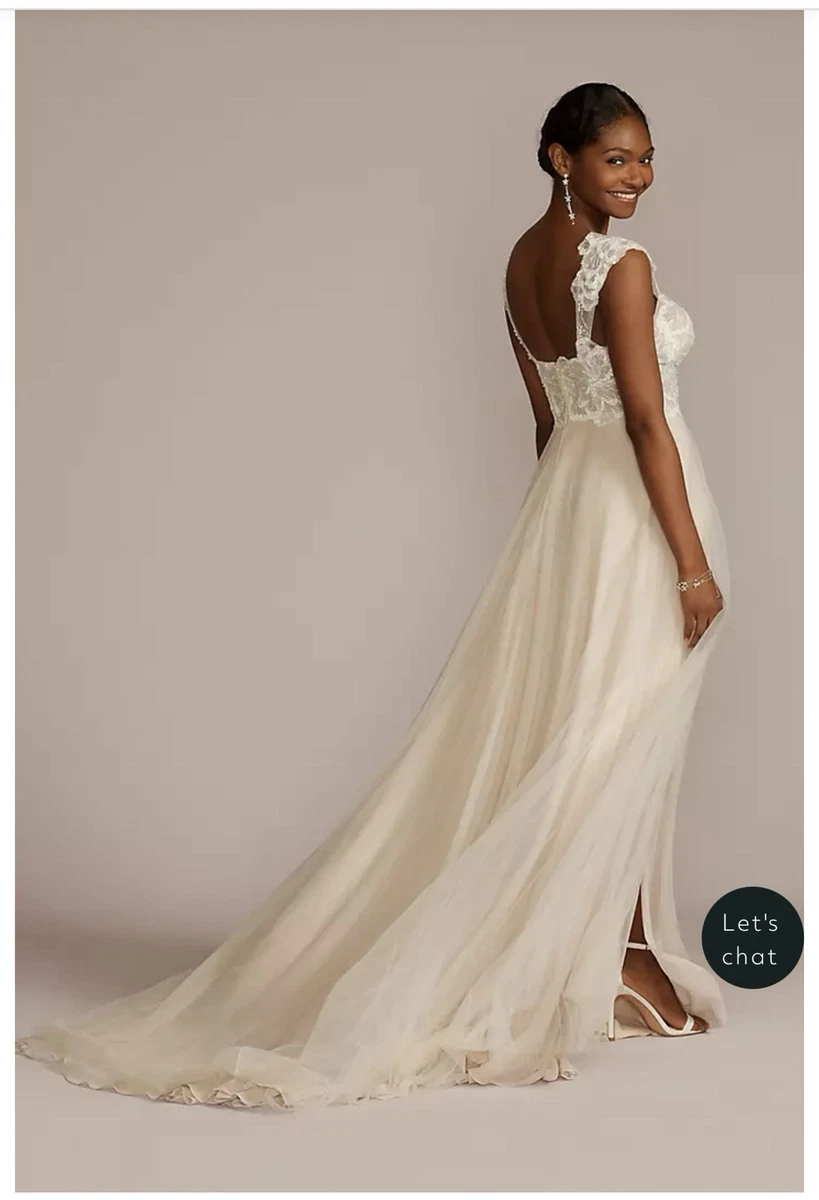 Champagne David's Bridal Wedding Dresses for sale