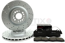 PARA ABARTH 500 595 COMPETIZIONE DISCOS DE FRENO DELANTEROS PERFORADOS PASTILLAS BREMBO 305mm