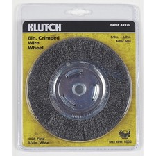 Klutch Crimped Fine Wire Wheel 6in. X 58in.-11 6000 Rpm Adapter Sleeve Klutch Crimped Fine Wire Wheel 6in. X 58in.-11 6000 Rpm Adapter Sleeve