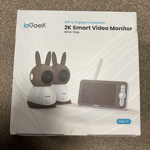 ieGeek 2K Smart Video Baby Monitor Wire-Free,Dual Camera,App & Display, Baby 1T