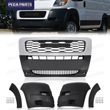 For 2019-2022 Ram Promaster Front Bumper Upper Grille &Cover &End Caps W/ Flares