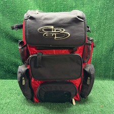Boombah Superpack Red/Black Baseball Softball Bat Bag Backpack Equipment Storage