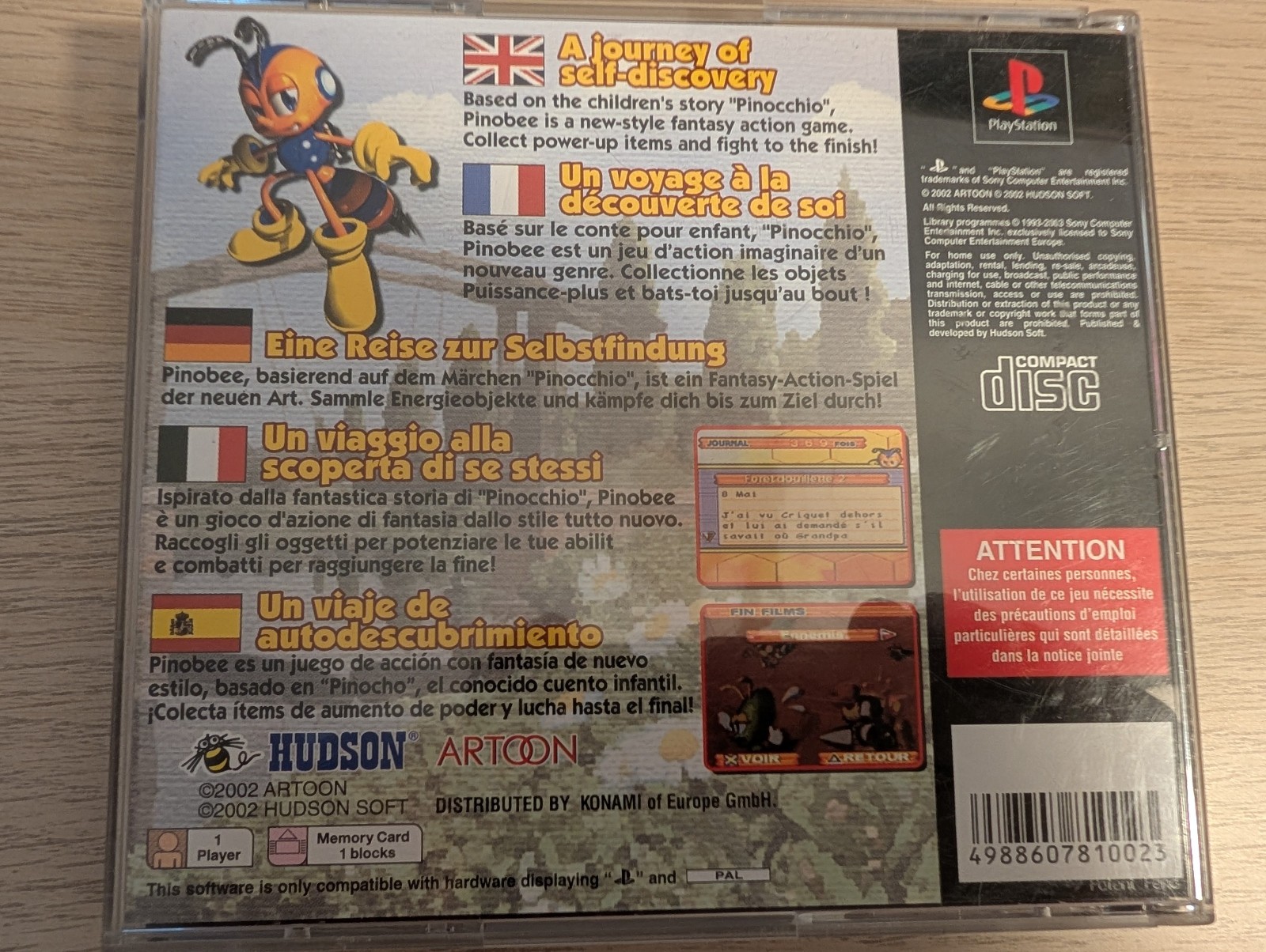 Pinobee Ps1 Pal Fr Cib