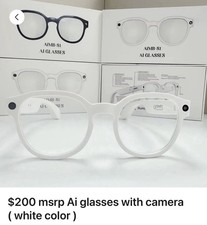 🕶️ AI Smart Glasses-Sealed-White-AI Translates-Photo&Video Rec-Retail $199🕶️