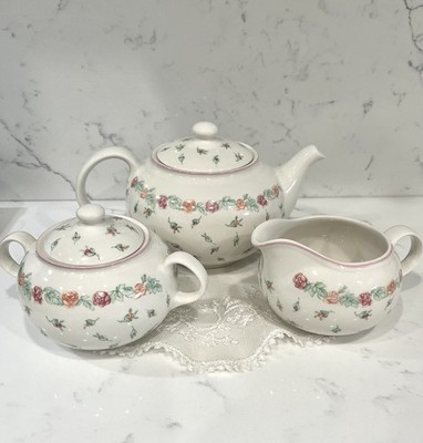 Vintage Laura Ashley Rosebud Tea Set 1980's