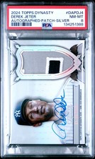 2024 TOPPS DYNASTY AUTOGRAPHED PATCH SILVER #DAPDJ4 DEREK JETER 2/5 PSA 8