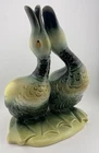 Vintage 1950’s MCM Hull Pottery Double Duck Planter Ceramic Green Glaze #94 USA￼