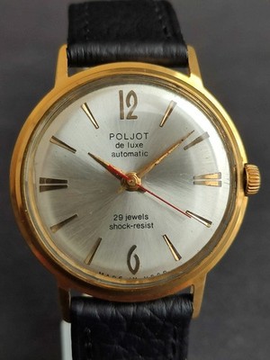 POLJOT DE LUXE AUTOMATIC 29 JEWELS 1MChZ vintage USSR Soviet watch