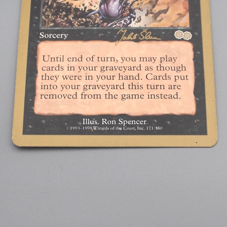 MTG Magic the Gathering Yawgmoth's Will 171/350 Gold Frame NM 1997 English s728 - Image 4 of 4