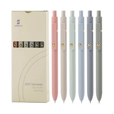 Ddaowanx Gel Pens, 6 Pcs 0.5mm Quick Dry Black Ink Pens Fine Point Smooth Wri...