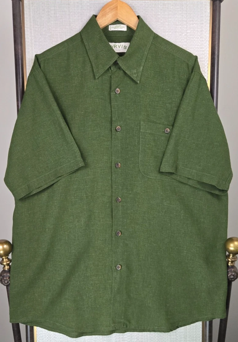 Chemise homme Orvis XL manches courtes boutonnée col bouclé Ez cool Chemise homme Orvis XL manches courtes boutonnée col bouclé Ez cool