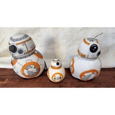 Three Star Wars BB-8 Droid - 2 Plush One Plastic