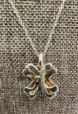Tiffany & Co. Signature Cross Pendant & Necklace Sterling Silver