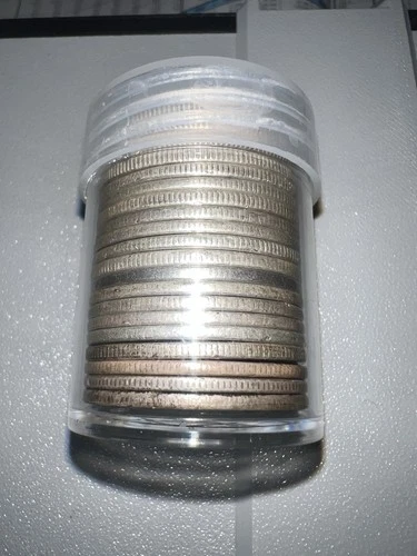 21 Coin Roll Mixed Barber & Walking Lib 50c Half Various Years/Cond Under Melt!