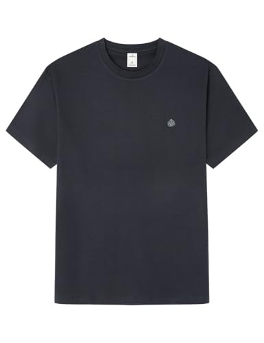 Springfield Basic-T-Shirt SS Mit Baumstickerei, Blau, GrößE L-image