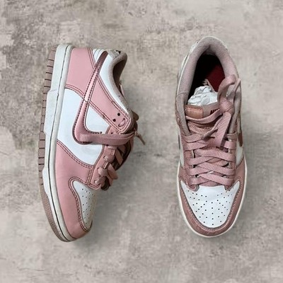 Nike Pink Dunk Sneakers USA Size 4Y Low Top Youth Basketball Shoes