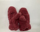 Apparis Dark Pink Faux Fur Fuzzy Mittens Winter Wear — photo 4