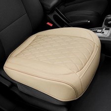 1 Pack Leather Front Car Seat Cover Bottom Car Seat, Anti-Slip and Full Wrap Dri