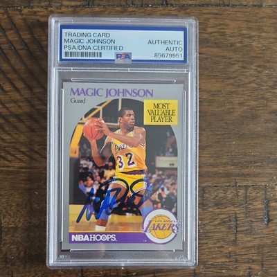 1990 NBA Hoops Magic Johnson Auto PSA Certified