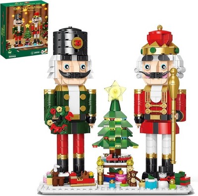 Christmas Nutcracker Building Set with Light - 2 Soldiers, Light-Up Christmas...