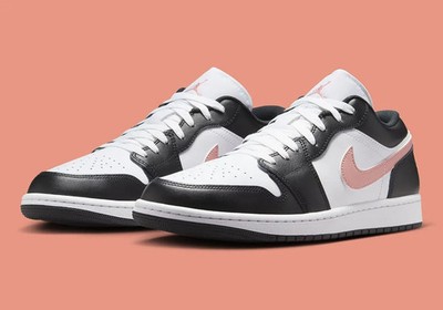 Nike Air Jordan 1 Low White Black Rust Pink 553558-165 Men's Shoes NEW