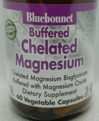 Bluebonnet Buffered Chelated Magnesium Biglycinate [200 mg] 60 veg capsules