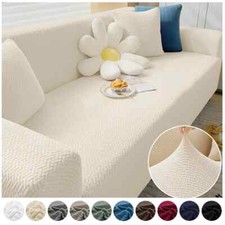 Jacquard Elastic Sofa Cover Slipcover Polar Fleece Armchair Cover 1/2/3/4 Seater