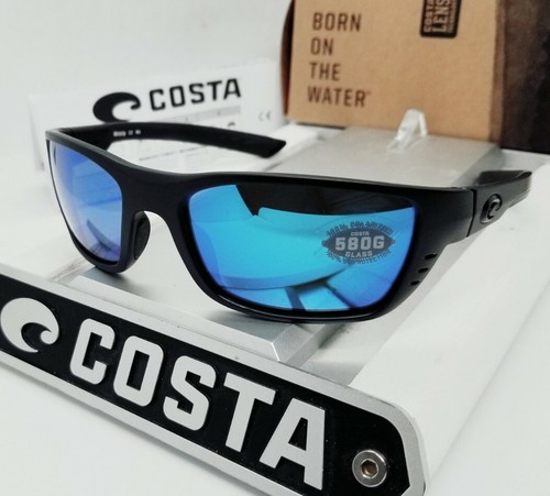 580G - COSTA DEL MAR blackoutblue mirror &amp;amp;#034;WHITETIP&amp;amp;#034; POLARIZED sunglasses NEW