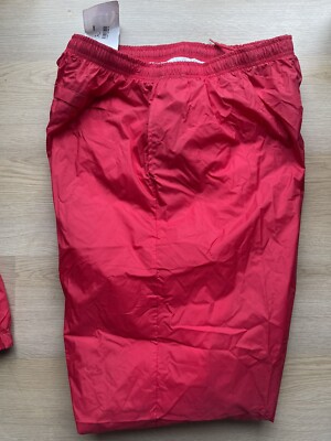 VINTAGE Bike Style 4890 Sport Pants Mens 2XL Red Windbreaker