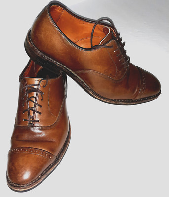 Allen Edmonds Port Washington 5th Ave Shoes Men Sz 8 1/2 E Dainite Soles Cap Toe