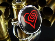 Marilyn Manson Ring - Twisted Heart Gothic Music Silver Ring