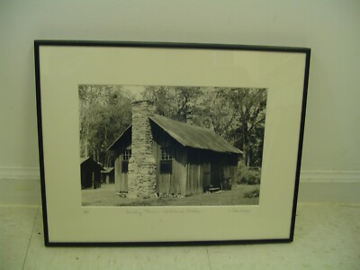 ART PHOTOGRAPHY Farm Cookhouse/Kitchen B&W by L. Santucci Wood Frames 13x16in