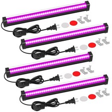 4 Pack 15W LED Black Light Bar Magnetic Black Light Bar for Glow Party