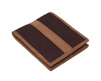 StarHide braune Denim Leder schmale Herren Geldbörse RFID Schutz 2-fach Geschenkbox