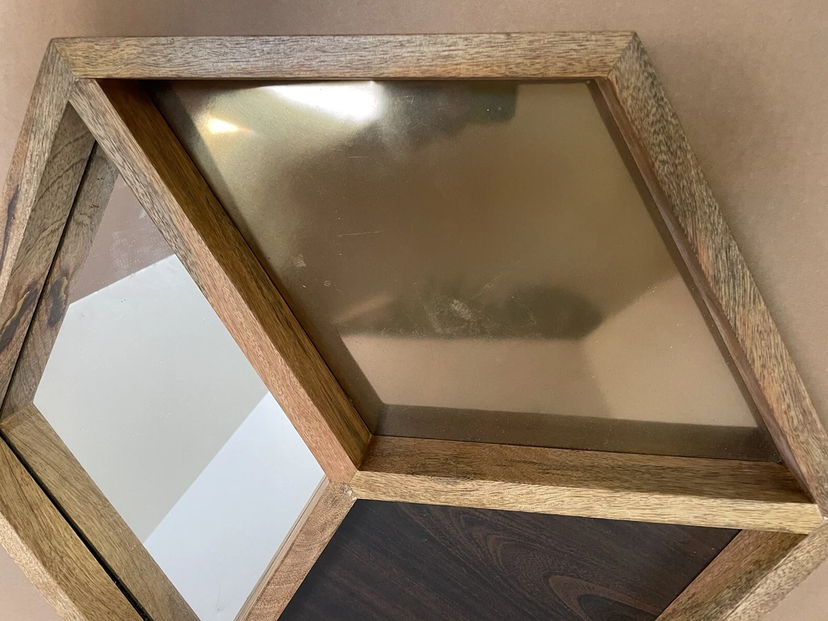 Geo wooden wall sales shelf