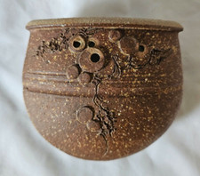 Charming studio pottery hanging vase | wall pocket Circa 1970-80