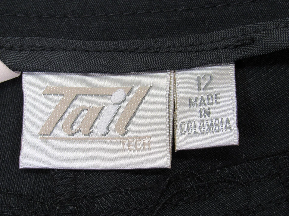 Pantalones para mujer TAIL TECH 12 [34W 42 caderas 31L] negros golf bolsillos con cremallera rectos Foto 4 de 4