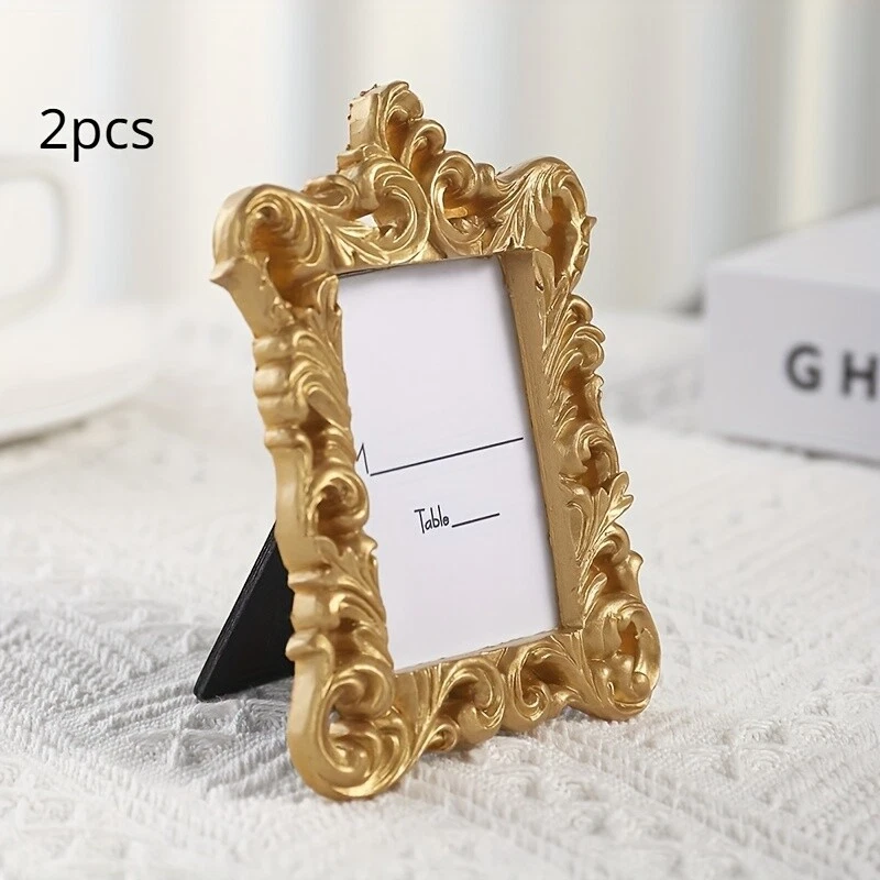 2 Stück Harz Mini Foto Bilderrahmen Desktop Display Wand Hängend Wohnkultur