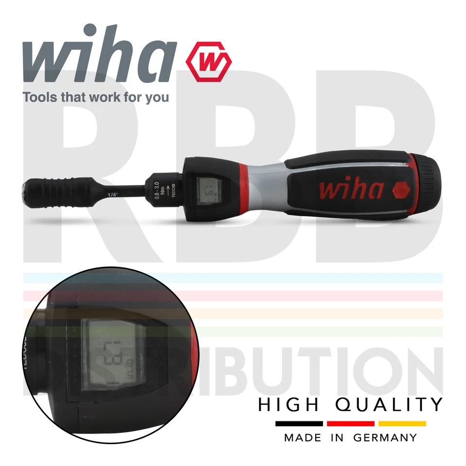 Wiha 36887 Torque Screwdriver Hex 4mm ITorque 0,8 to 3 NM With Digital Scale - Image 2 of 4