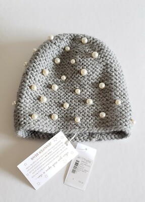 $350 Jennifer Behr Swarovski Pearl-Embellished Alpaca Beanie Hat